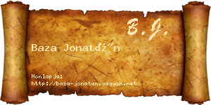 Baza Jonatán névjegykártya